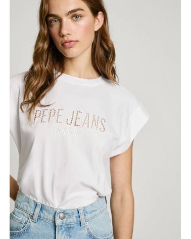 CAMISETA VIVITH CON LOGO CALADO PEPE JEANS