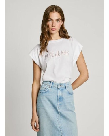 CAMISETA VIVITH CON LOGO CALADO PEPE JEANS