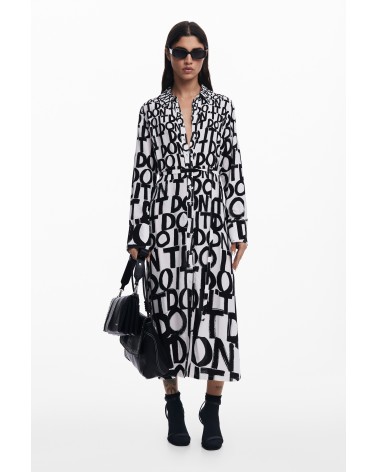 VESTIDO TRIPOLI CAMISERO MIDI DESIGUAL