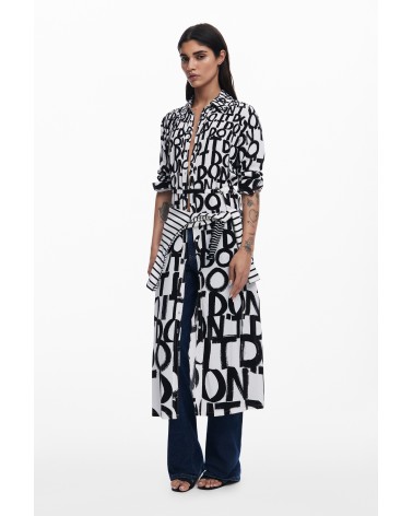 VESTIDO TRIPOLI CAMISERO MIDI DESIGUAL