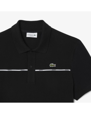 POLO CON RIBETE LOGO LACOSTE