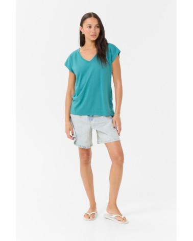 CAMISETA KALISE BÁSICA CUELLO PICO KAFFE