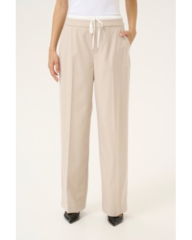 PANTALÓN KAVINDY CON GOMA Y DOBLE CINTURA KAFFE