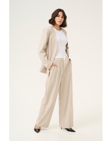 PANTALÓN KAVINDY CON GOMA Y DOBLE CINTURA KAFFE