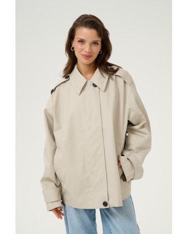 GABARDINA KASOLIVA CORTA OVERSIZE KAFFE