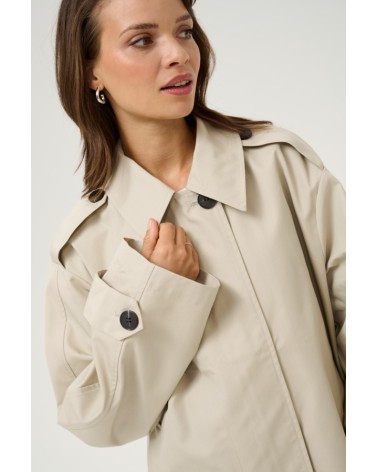 GABARDINA KASOLIVA CORTA OVERSIZE KAFFE