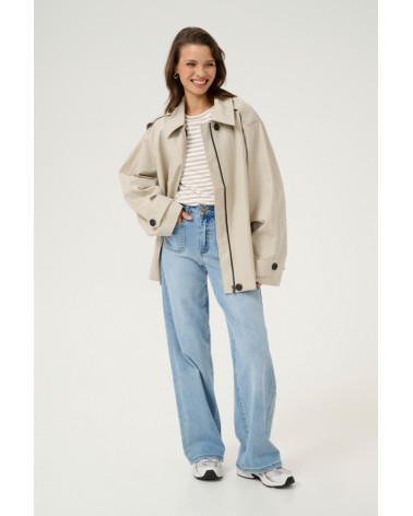 GABARDINA KASOLIVA CORTA OVERSIZE KAFFE