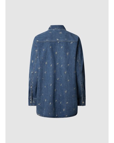 SOBRECAMISA OVERSIZE CON BORDADOS PEPE JEANS