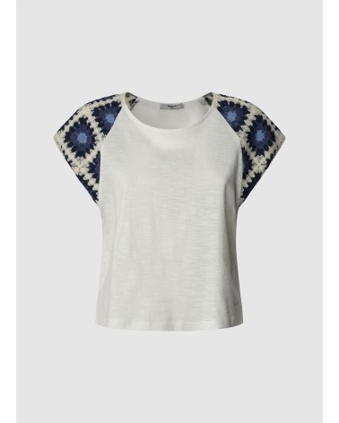 CAMISETA VERENICE CON MANGAS DE CROCHET PEPE JEANS