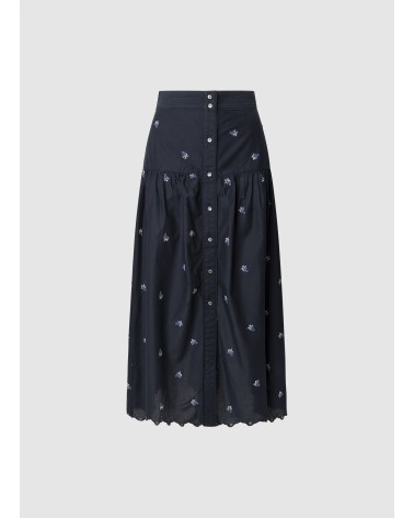 FALDA EVEN CON FLORES BORDADAS PEPE JEANS