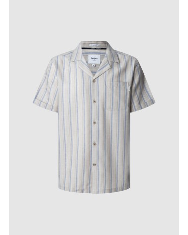 CAMISA ALTEA EN MEZCLA DE ALGODÓN Y LINO PEPE JEANS