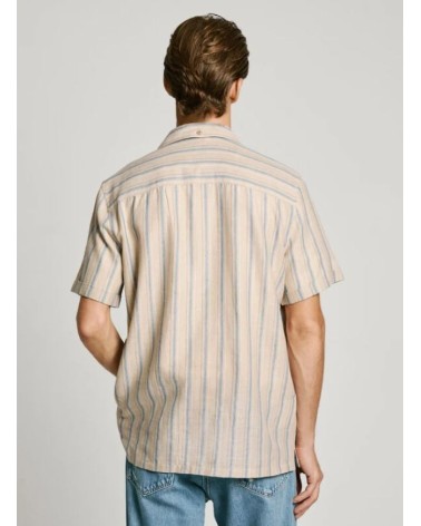 CAMISA ALTEA EN MEZCLA DE ALGODÓN Y LINO PEPE JEANS