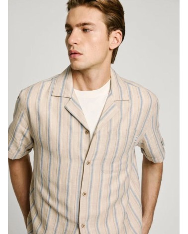 CAMISA ALTEA EN MEZCLA DE ALGODÓN Y LINO PEPE JEANS