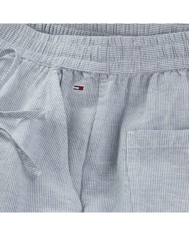 PANTALÓN ANCHO DE LINO A RAYAS TOMMY JEANS