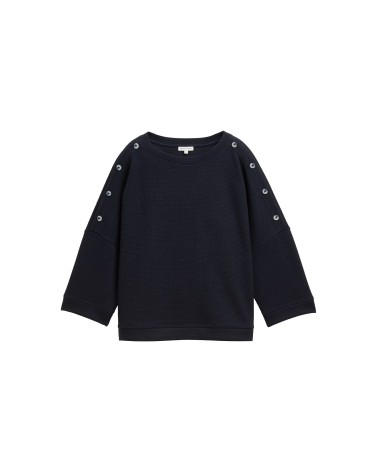 CAMISETA TEJIDO CON TEXTURA Y BOTONES EN HOMBROS TOM TAILOR