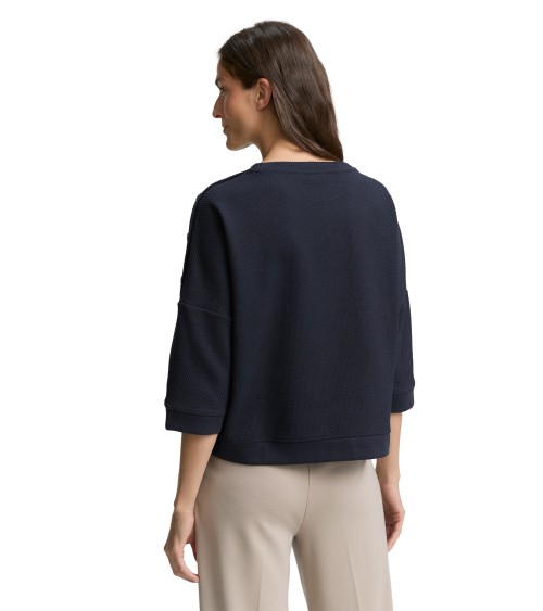CAMISETA TEJIDO CON TEXTURA Y BOTONES EN HOMBROS TOM TAILOR