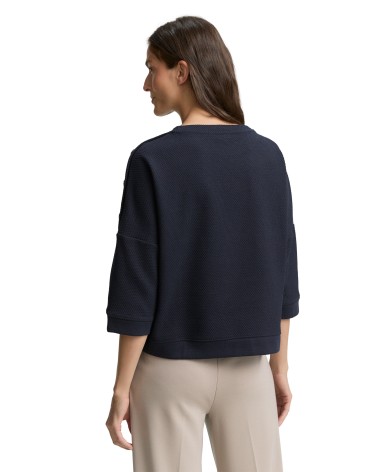 CAMISETA TEJIDO CON TEXTURA Y BOTONES EN HOMBROS TOM TAILOR