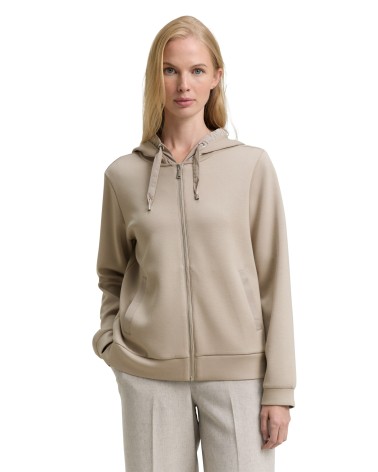 SUDADERA DE CREMALLERA TEJIDO SCUBA TOM TAILOR