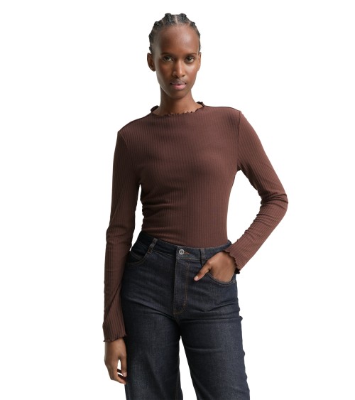 CAMISETA BÁSICA ACANALADA TOM TAILOR