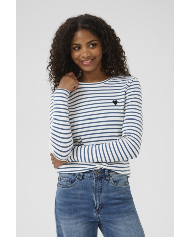 CAMISETA LIDDY BÁSICA DE RAYAS KAFFE