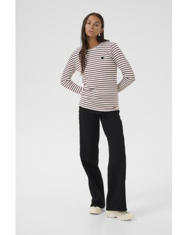 CAMISETA LIDDY BÁSICA DE RAYAS KAFFE