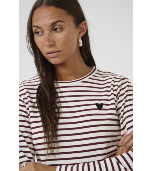 CAMISETA LIDDY BÁSICA DE RAYAS KAFFE