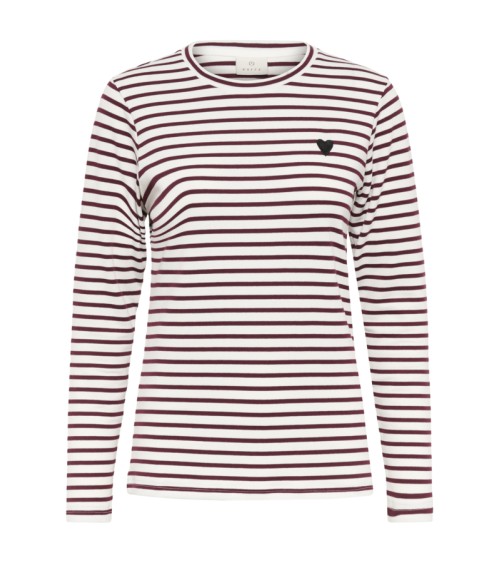 CAMISETA LIDDY BÁSICA DE RAYAS KAFFE