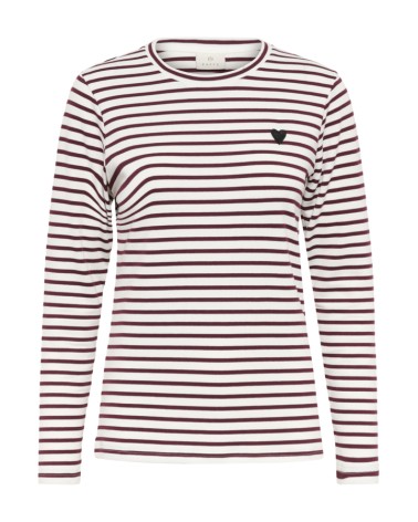 CAMISETA LIDDY BÁSICA DE RAYAS KAFFE