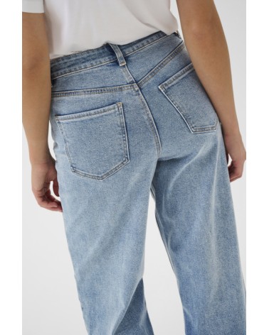 PANTALÓN VAQUERO KAMIALA DESGASTADO EN DEGRADÉ KAFFE