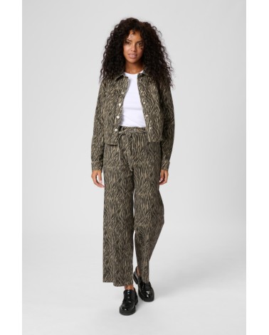PANTALÓN KALEONDRA VAQUERO ANIMAL PRINT KAFFE