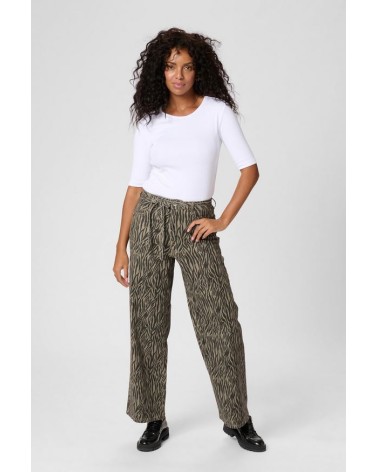 PANTALÓN KALEONDRA VAQUERO ANIMAL PRINT KAFFE