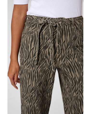 PANTALÓN KALEONDRA VAQUERO ANIMAL PRINT KAFFE
