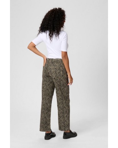PANTALÓN KALEONDRA VAQUERO ANIMAL PRINT KAFFE