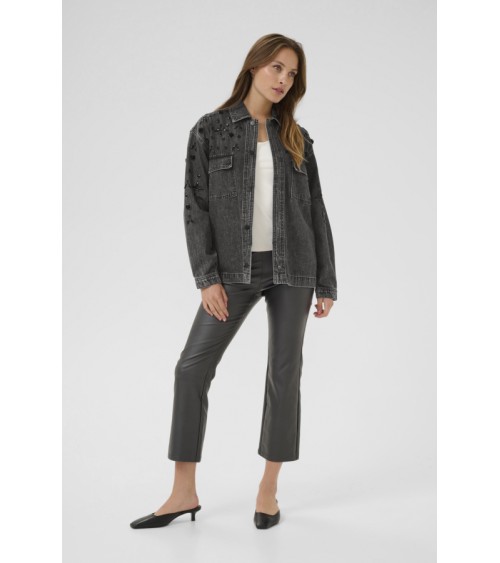 SOBRECAMISA DENIM OVERSIZE CON ABALORIOS KAFFE
