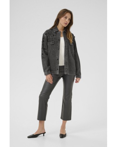 SOBRECAMISA DENIM OVERSIZE CON ABALORIOS KAFFE