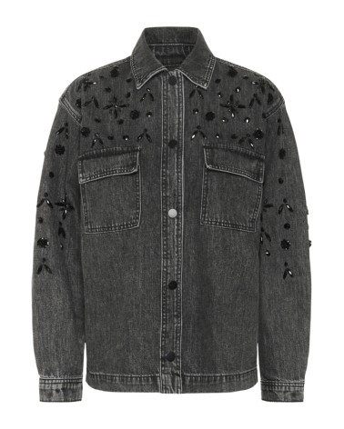 SOBRECAMISA DENIM OVERSIZE CON ABALORIOS KAFFE