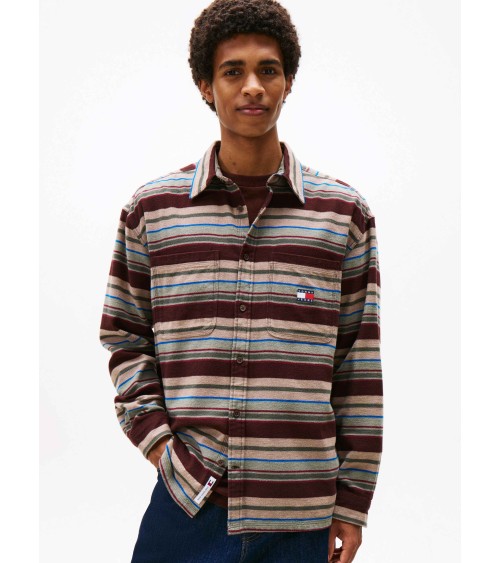 SOBRECAMISA A RAYAS DE FRANELA TOMMY JEANS