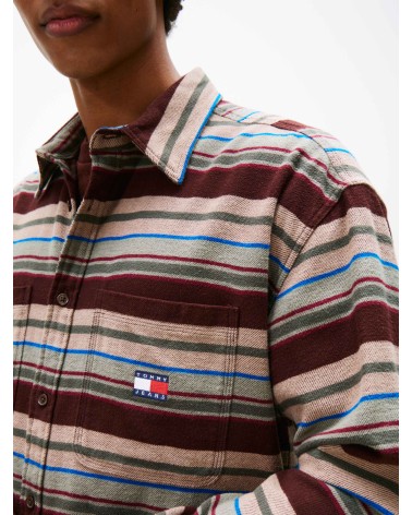 SOBRECAMISA A RAYAS DE FRANELA TOMMY JEANS
