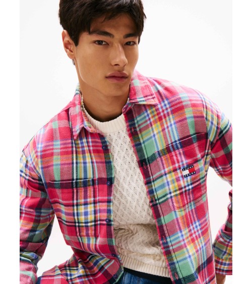 SOBRECAMISA CUADROS DE FRANELA TOMMY JEANS