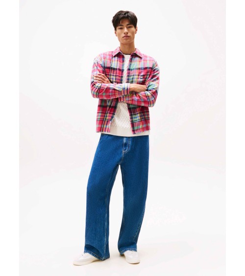 SOBRECAMISA CUADROS DE FRANELA TOMMY JEANS