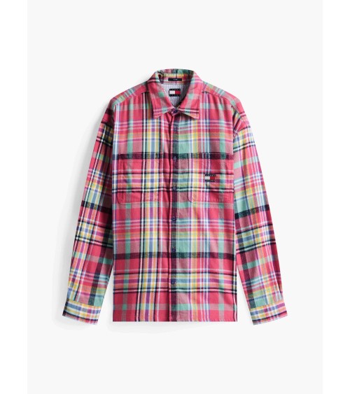 SOBRECAMISA CUADROS DE FRANELA TOMMY JEANS