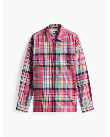 SOBRECAMISA CUADROS DE FRANELA TOMMY JEANS