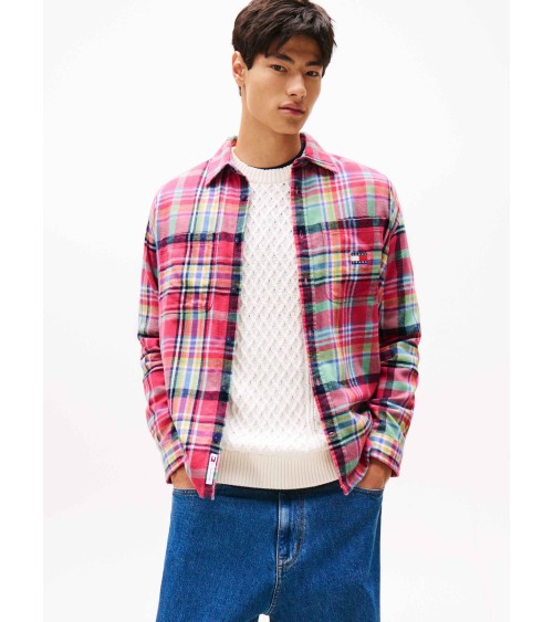 SOBRECAMISA CUADROS DE FRANELA TOMMY JEANS
