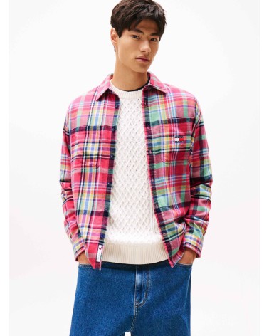 SOBRECAMISA CUADROS DE FRANELA TOMMY JEANS