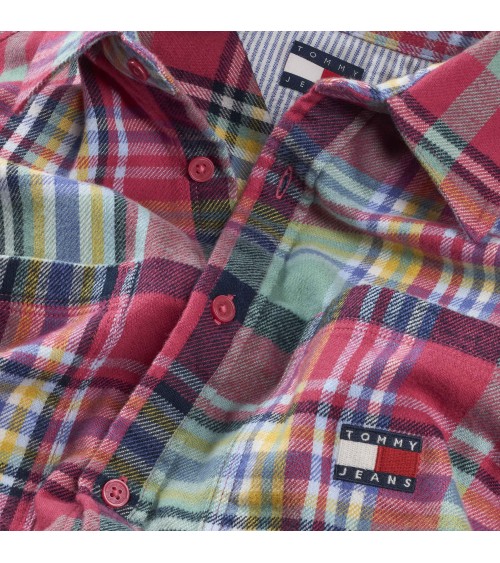SOBRECAMISA CUADROS DE FRANELA TOMMY JEANS