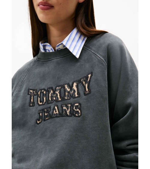 SUDADERA OVERSIZE LOGO ANIMAL PRINT TOMMY JEANS