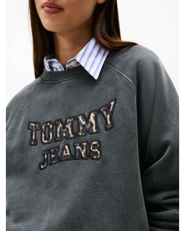 SUDADERA OVERSIZE LOGO ANIMAL PRINT TOMMY JEANS