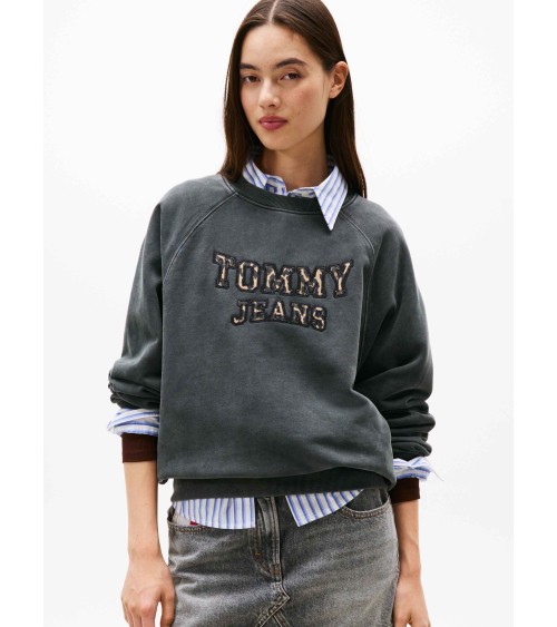 SUDADERA OVERSIZE LOGO ANIMAL PRINT TOMMY JEANS