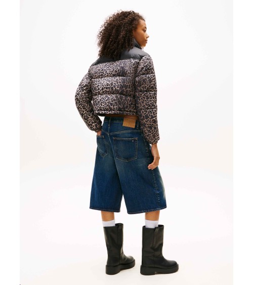 CAZADORA CROPPED ACOLCHADA ANIMAL PRINT TOMMY JEANS