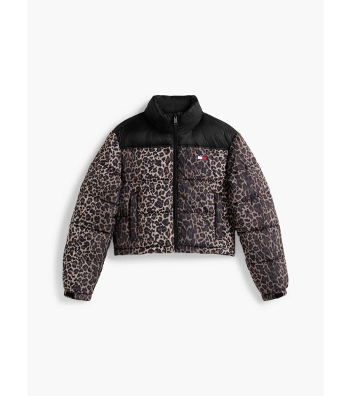 CAZADORA CROPPED ACOLCHADA ANIMAL PRINT TOMMY JEANS